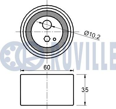 Ruville 540405 - Rullo tenditore, Cinghia dentata autozon.pro