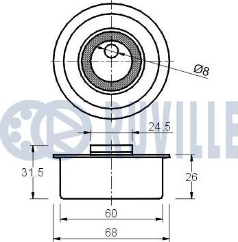 Ruville 540406 - Rullo tenditore, Cinghia dentata autozon.pro