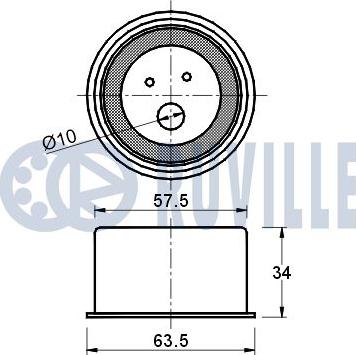 Ruville 540407 - Rullo tenditore, Cinghia dentata autozon.pro