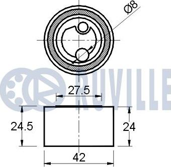 Ruville 540418 - Rullo tenditore, Cinghia dentata autozon.pro