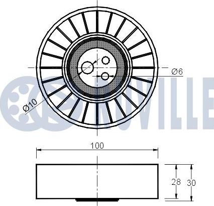 Ruville 540435 - Galoppino / Guidacinghia, Cinghia Poly-V autozon.pro