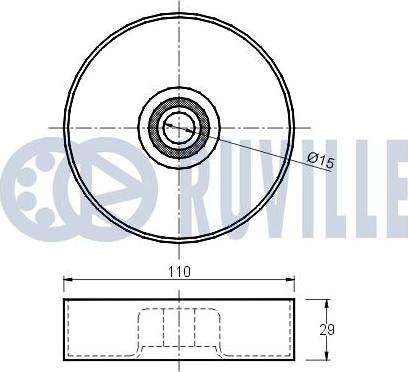 Ruville 540438 - Galoppino / Guidacinghia, Cinghia Poly-V autozon.pro