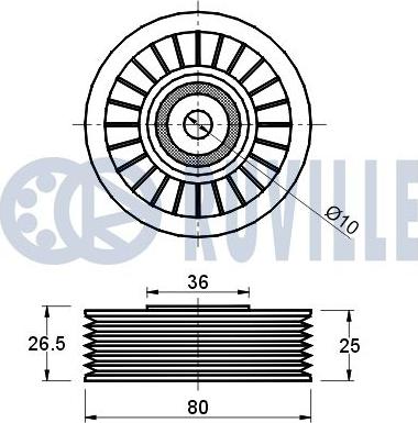 Ruville 540437 - Galoppino / Guidacinghia, Cinghia Poly-V autozon.pro