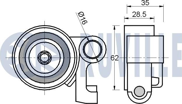 Ruville 540425 - Rullo tenditore, Cinghia dentata autozon.pro