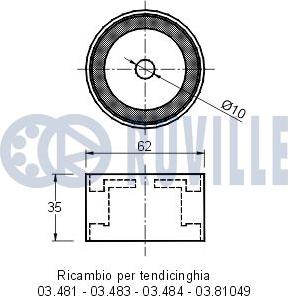 Ruville 540475 - Galoppino / Guidacinghia, Cinghia dentata autozon.pro