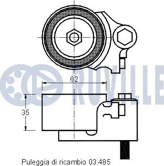 Ruville 540473 - Rullo tenditore, Cinghia dentata autozon.pro