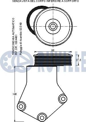 Ruville 540546 - Tendicinghia, Cinghia Poly-V autozon.pro