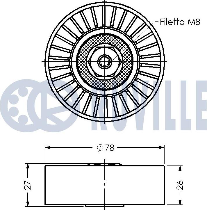 Ruville 540555 - Galoppino / Guidacinghia, Cinghia Poly-V autozon.pro