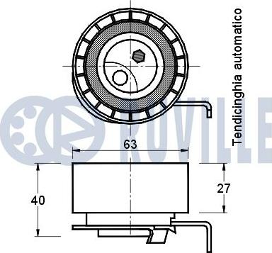 Ruville 540556 - Rullo tenditore, Cinghia dentata autozon.pro