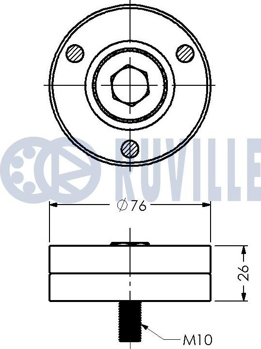 Ruville 540553 - Galoppino / Guidacinghia, Cinghia Poly-V autozon.pro