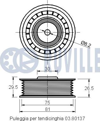 Ruville 540560 - Galoppino / Guidacinghia, Cinghia Poly-V autozon.pro