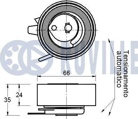 Ruville 540561 - Rullo tenditore, Cinghia dentata autozon.pro