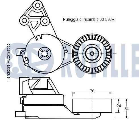 Ruville 540562 - Tendicinghia, Cinghia Poly-V autozon.pro