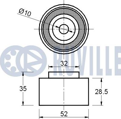 Ruville 540503 - Galoppino / Guidacinghia, Cinghia dentata autozon.pro