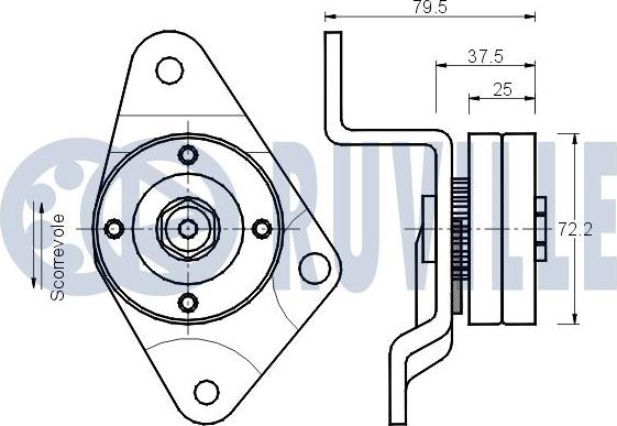 Ruville 540510 - Tendicinghia, Cinghia Poly-V autozon.pro