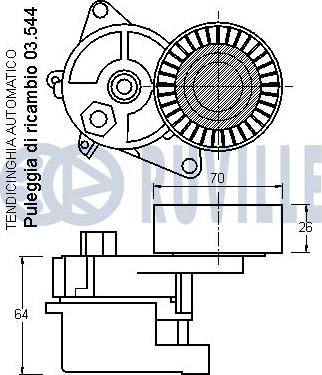 Ruville 540537 - Tendicinghia, Cinghia Poly-V autozon.pro