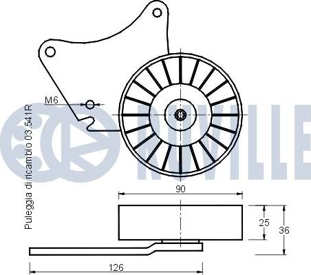 Ruville 540572 - Tendicinghia, Cinghia Poly-V autozon.pro