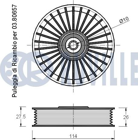 Ruville 540649 - Galoppino / Guidacinghia, Cinghia Poly-V autozon.pro