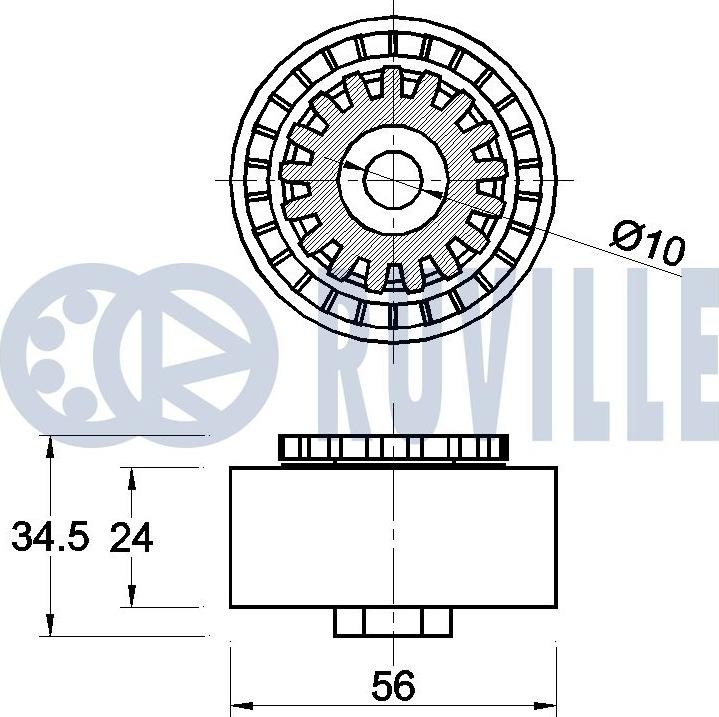 Ruville 540653 - Tendicinghia, Cinghia Poly-V autozon.pro