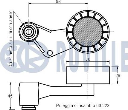 Ruville 540614 - Tendicinghia, Cinghia Poly-V autozon.pro