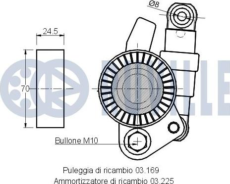 Ruville 540610 - Tendicinghia, Cinghia Poly-V autozon.pro