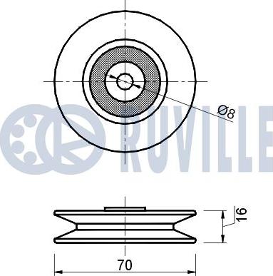 Ruville 540633 - Galoppino / Guidacinghia, Cinghia Poly-V autozon.pro