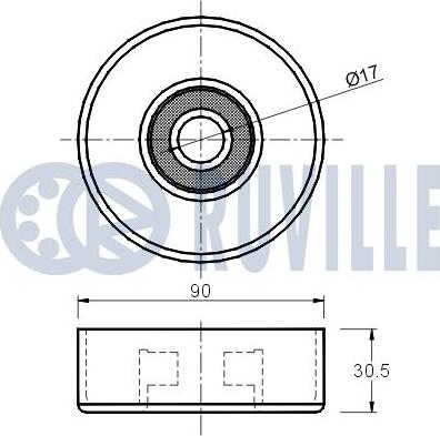 Ruville 540672 - Galoppino / Guidacinghia, Cinghia Poly-V autozon.pro