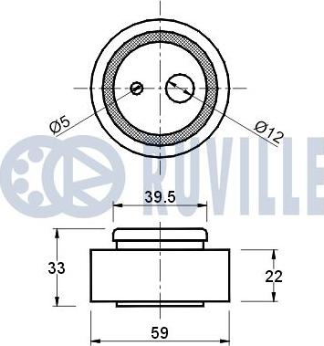 Ruville 540069 - Rullo tenditore, Cinghia dentata autozon.pro