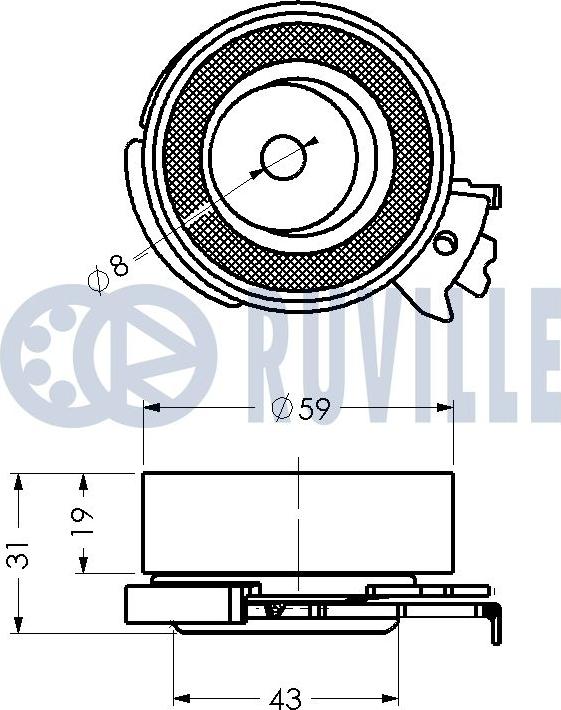 Ruville 540068 - Rullo tenditore, Cinghia dentata autozon.pro