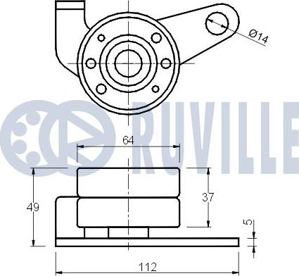 Ruville 540036 - Rullo tenditore, Cinghia dentata autozon.pro