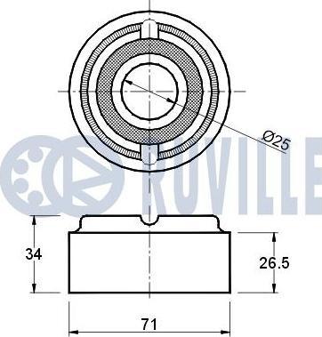 Ruville 540027 - Rullo tenditore, Cinghia dentata autozon.pro