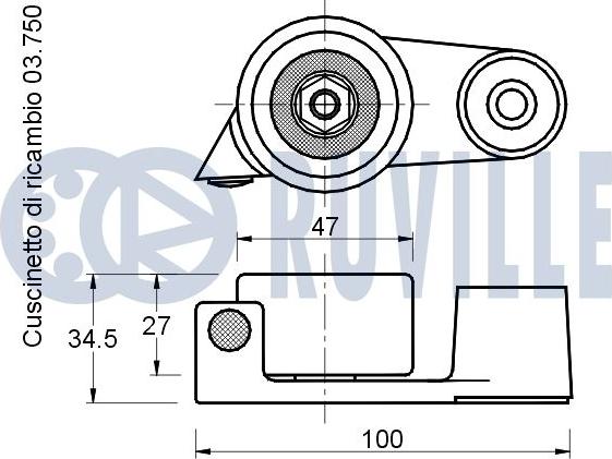 Ruville 540194 - Rullo tenditore, Cinghia dentata autozon.pro