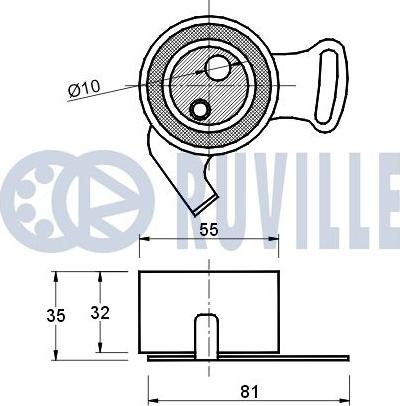 Ruville 540145 - Rullo tenditore, Cinghia dentata autozon.pro