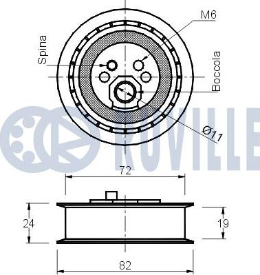 Ruville 540140 - Rullo tenditore, Cinghia dentata autozon.pro