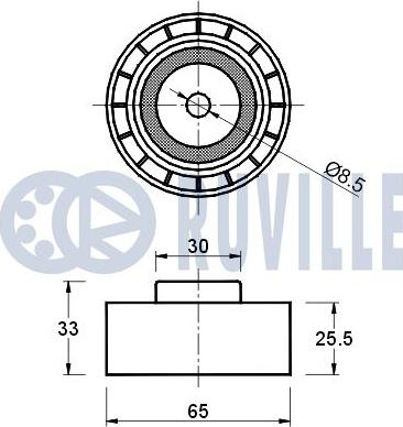 Ruville 540150 - Galoppino / Guidacinghia, Cinghia Poly-V autozon.pro