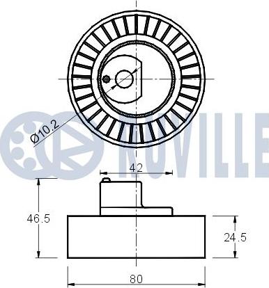 Ruville 540157 - Galoppino / Guidacinghia, Cinghia Poly-V autozon.pro