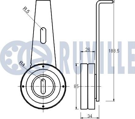 Ruville 540160 - Tendicinghia, Cinghia Poly-V autozon.pro