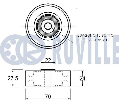 Ruville 540162 - Galoppino / Guidacinghia, Cinghia Poly-V autozon.pro