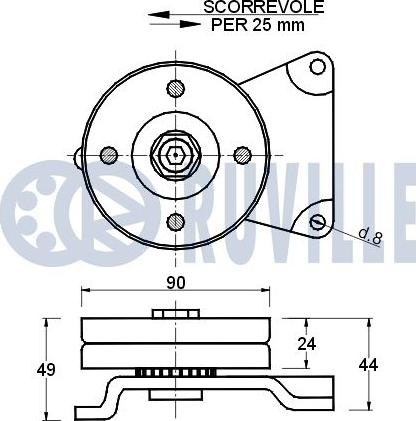 Ruville 540117 - Tendicinghia, Cinghia Poly-V autozon.pro