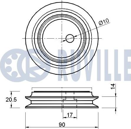 Ruville 540183 - Tendicinghia, Cinghia Poly-V autozon.pro