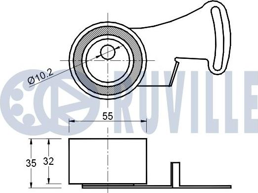 Ruville 540128 - Rullo tenditore, Cinghia dentata autozon.pro