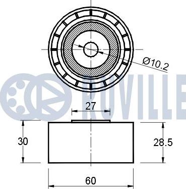 Ruville 540170 - Galoppino / Guidacinghia, Cinghia dentata autozon.pro