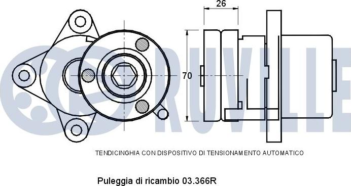 Ruville 540895 - Tendicinghia, Cinghia Poly-V autozon.pro