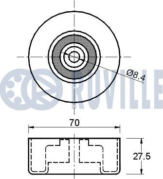 Ruville 540893 - Galoppino / Guidacinghia, Cinghia Poly-V autozon.pro