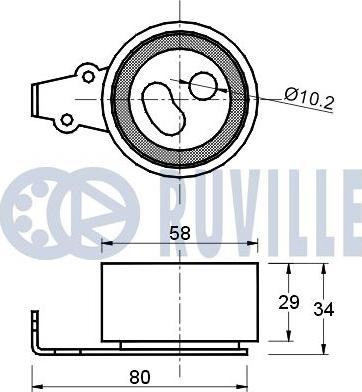 Ruville 540855 - Rullo tenditore, Cinghia dentata autozon.pro