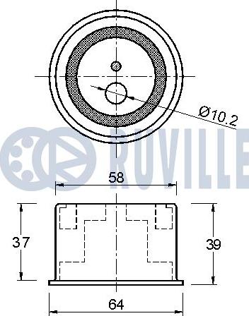 Ruville 540851 - Rullo tenditore, Cinghia dentata autozon.pro