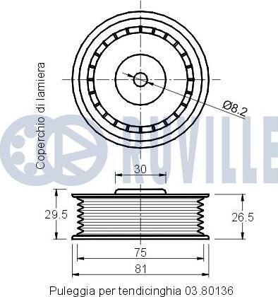 Ruville 540804 - Galoppino / Guidacinghia, Cinghia Poly-V autozon.pro