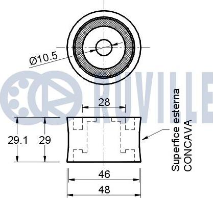 Ruville 540816 - Galoppino / Guidacinghia, Cinghia dentata autozon.pro