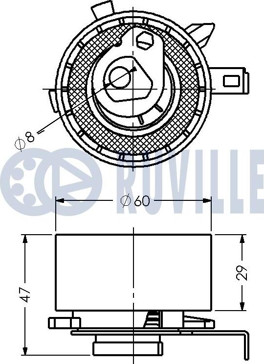 Ruville 540810 - Rullo tenditore, Cinghia dentata autozon.pro