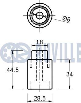 Ruville 540838 - Galoppino / Guidacinghia, Cinghia dentata autozon.pro